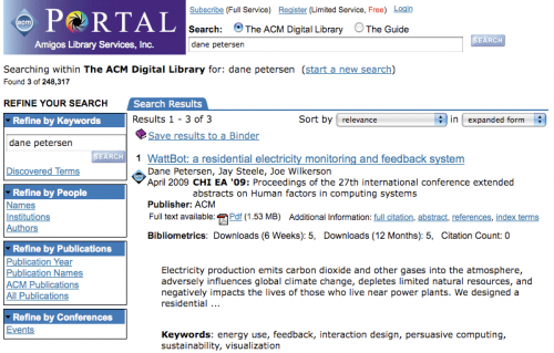 Our CHI paper has found its way into the ACM Digital Library.